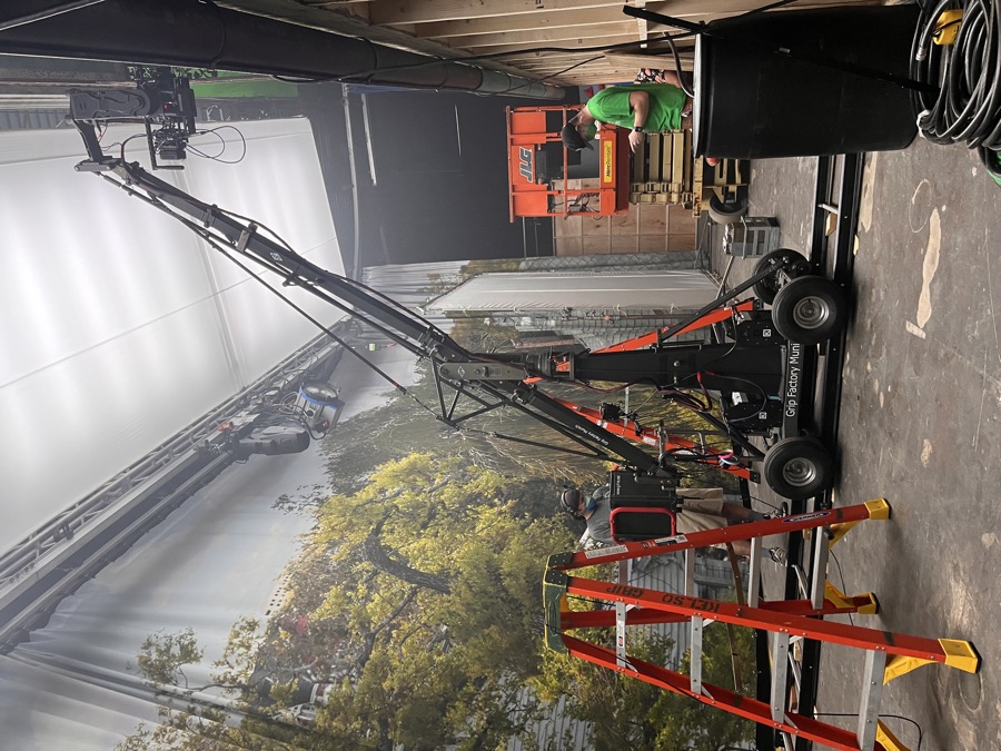 Jib arm on a soundstage